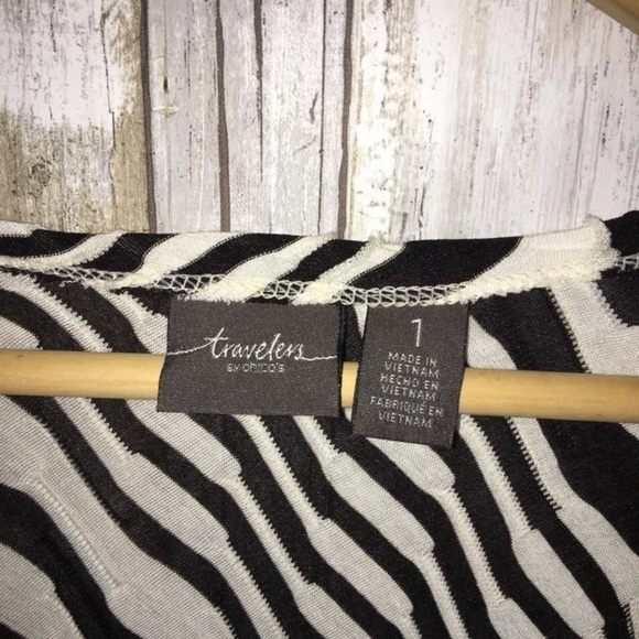 Chico’s Striped Light Weight Cardigan - Picture 3 of 4